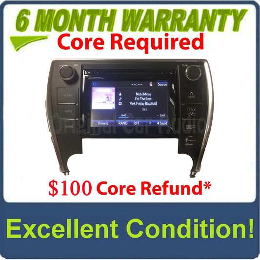 2014 - 2016 Toyota Camry OEM Gracenote Touch Screen Navigation AM FM HD Radio Receiver