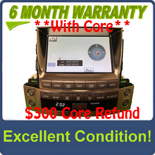 2008-2011 LEXUS LX570 OEM Navigation Climate Control Media Display Screen