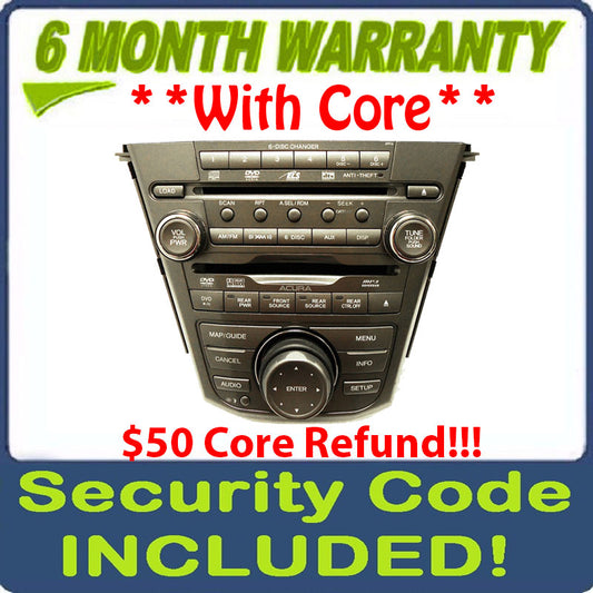ACURA MDX Navigation GPS XM Radio 6 Disc Changer CD DVD Player Entertainment 2007 2008 2009