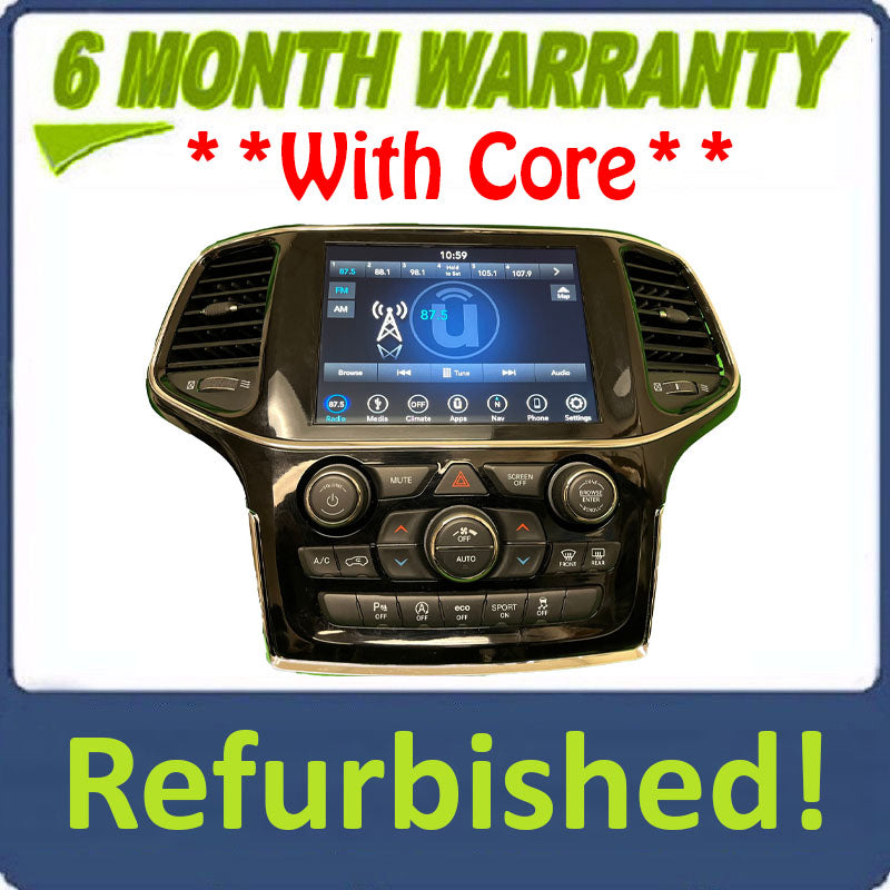 Refurbished 2019 - 2022 Jeep GRAND CHEROKEE 8.4" Nav Screen Climate Control Panel Uconnect