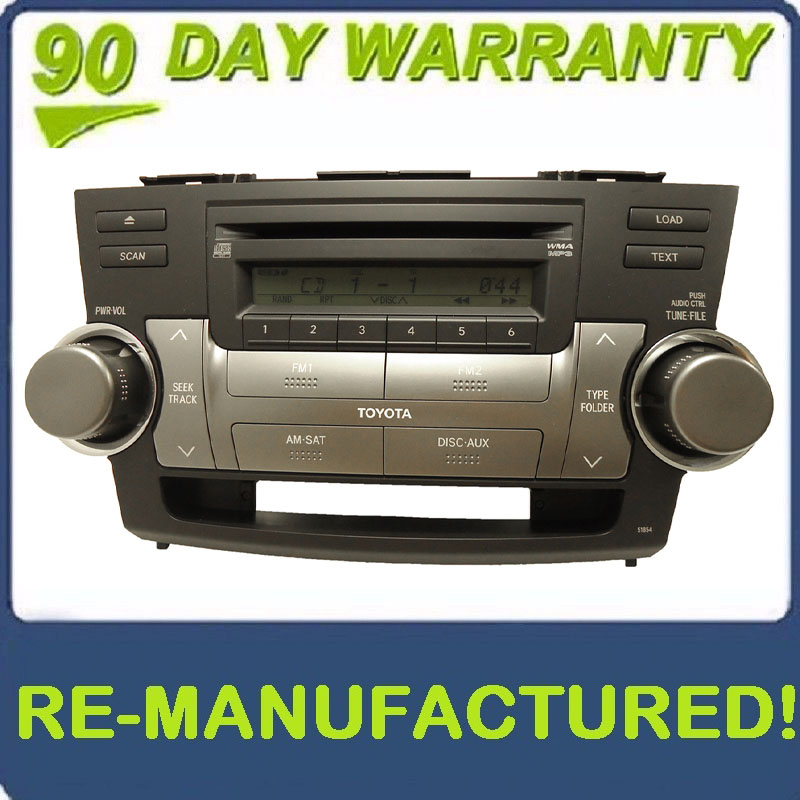 2008 - 2012 Toyota HIGHLANDER OEM Stereo AM FM SAT RADIO 6 Disc Changer MP3 CD Player