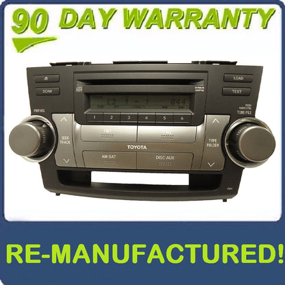 2008 - 2012 Toyota HIGHLANDER OEM Stereo AM FM SAT RADIO 6 Disc Changer MP3 CD Player