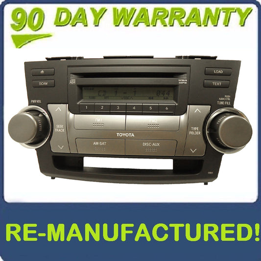 2008 - 2012 Toyota HIGHLANDER OEM Stereo AM FM SAT RADIO 6 Disc Changer MP3 CD Player