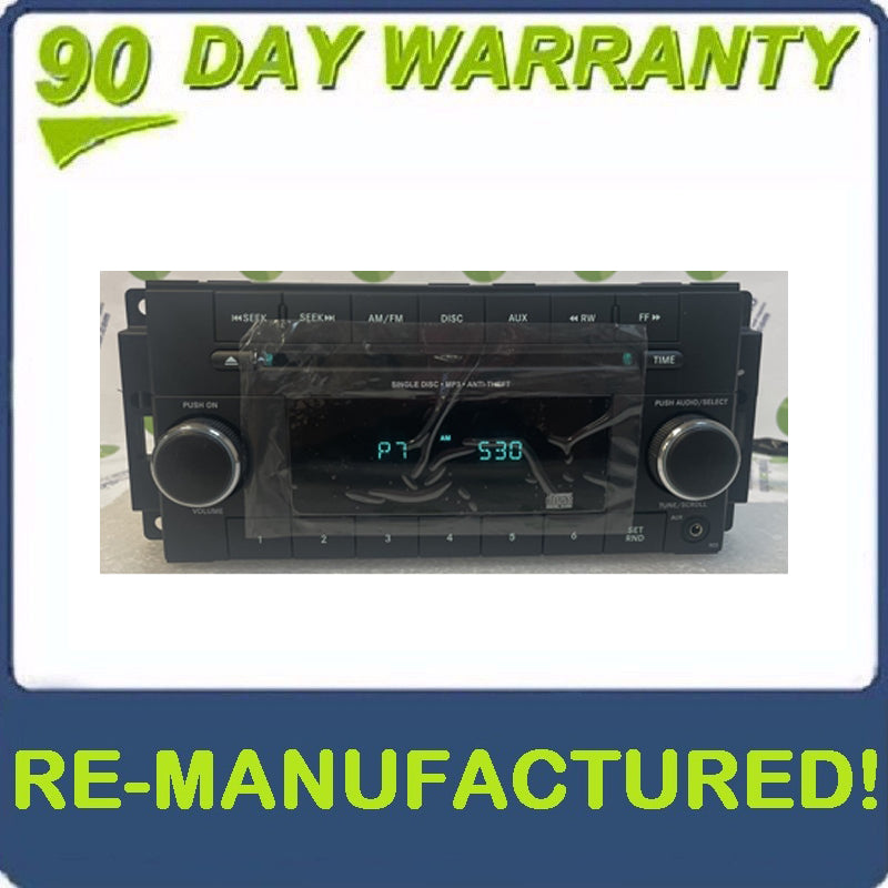 Reman 2007 - 2012 JEEP DODGE CHRYSLER OEM AM FM Radio Stereo MP3 CD Player Receiver RES