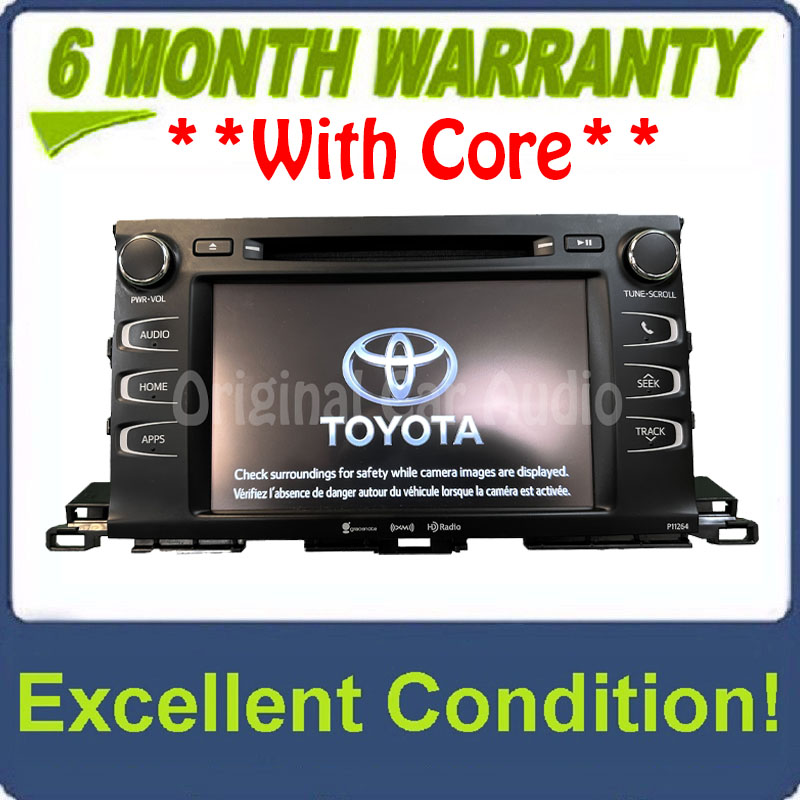 2016 Toyota Highlander OEM AM FM XM CD Player Radio Receiver Display Screen