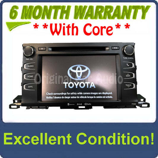 2016 Toyota Highlander OEM AM FM XM CD Player Radio Receiver Display Screen