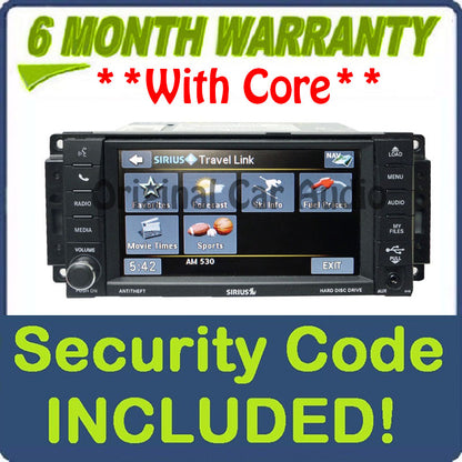2007 - 2013 JEEP DODGE CHRYSLER OEM MyGig Navigation Radio CD Player SAT Receiver RHB