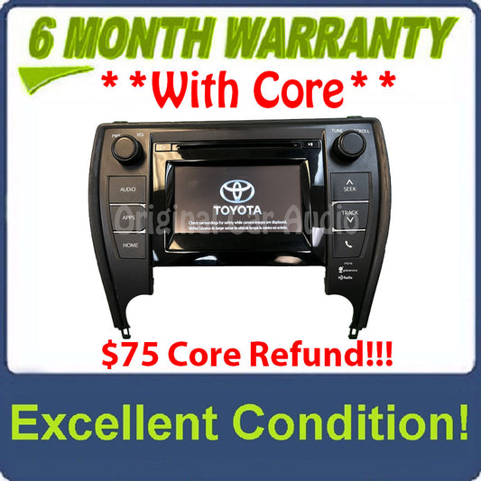 2015 - 2017 Toyota Camry OEM Gracenote Touch Screen Display AM FM Radio Receiver No Chrome