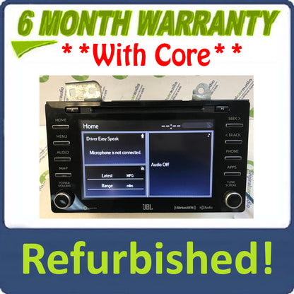 Refurbished 2018 - 2020 Sienna OEM JBL Navigation AM FM XM HD Gracenote Radio Receiver