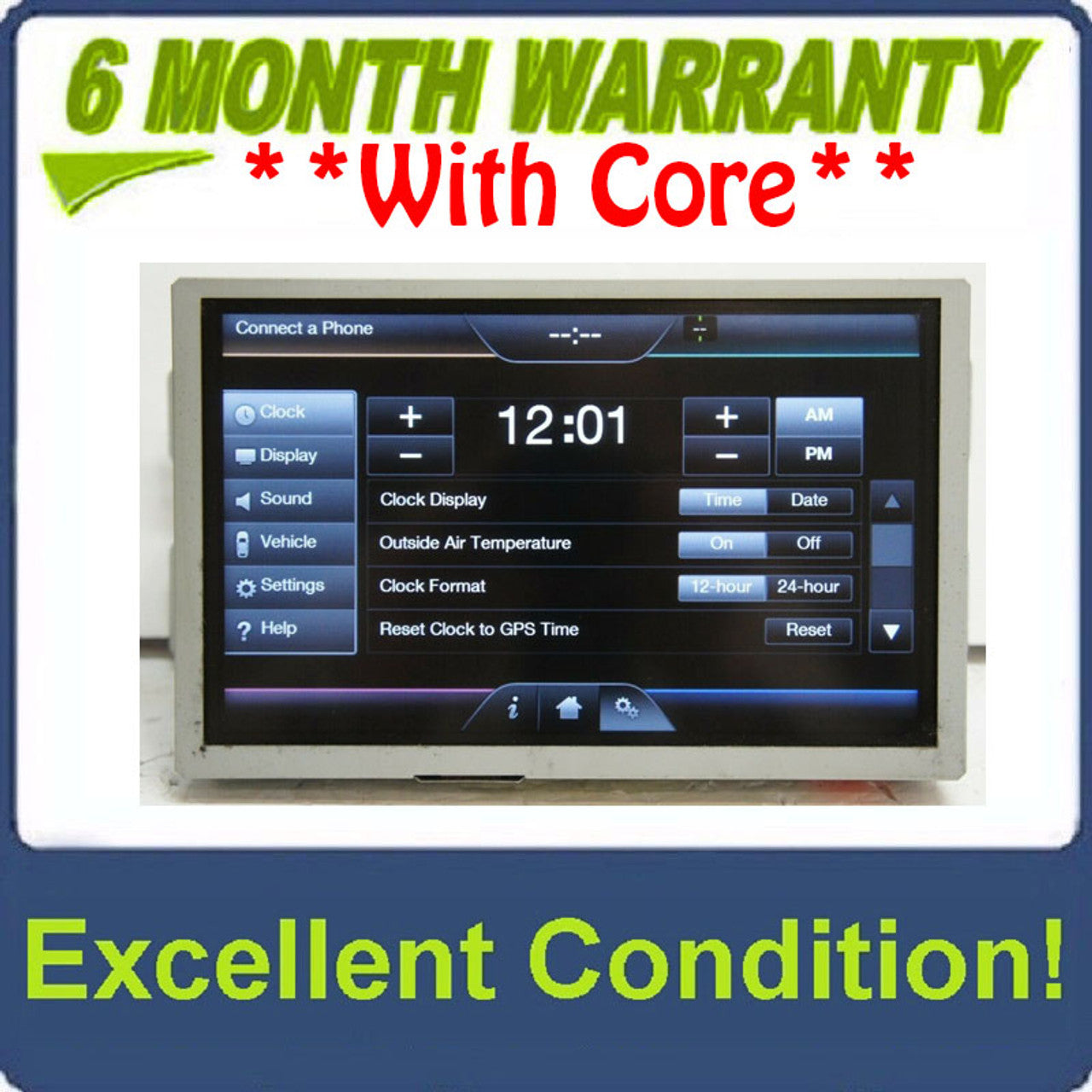 2016 - 2018 Lincoln MKX OEM Factory 8 Inch Radio Media Touch Screen Display