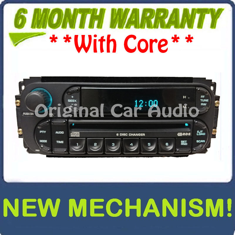 Remanufactured 2003 - 2005 Chrysler Jeep Dodge OEM AM FM Radio 6 CD Changer Receiver RBQ