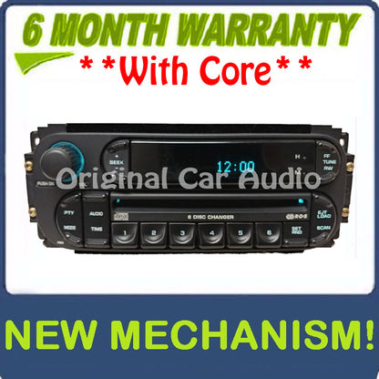 Remanufactured 2003 - 2005 Chrysler Jeep Dodge OEM AM FM Radio 6 CD Changer Receiver RBQ