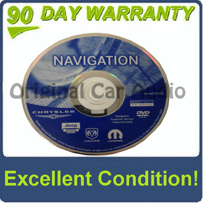 2004 to 2008 Chrysler Jeep Dodge OEM RB1 Navigation Disc DVD 05064033AC