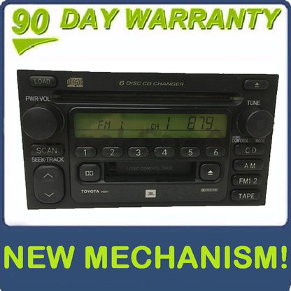 Re-manufactured Toyota Tundra JBL Radio Tape and 6 Disc CD Changer 86120-08130 2000 - 2003