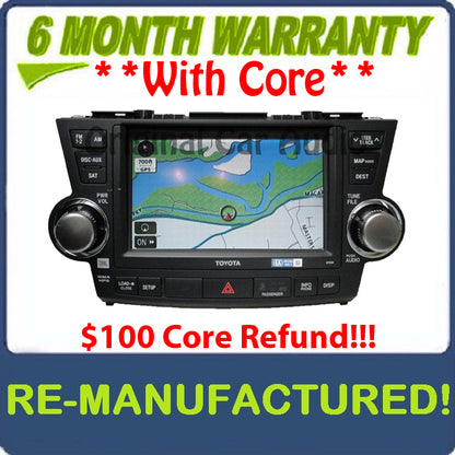 REMAN TOYOTA Factory JBL Navigation Radio XM MP3 and CD Player