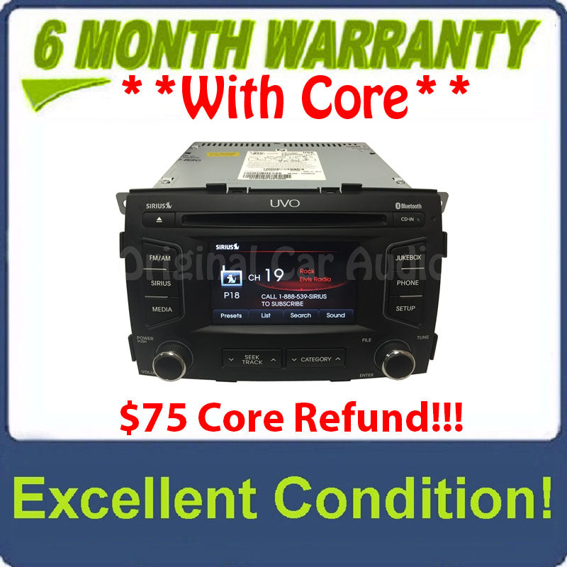 2012 2013 Kia Sorento OEM Bluetooth Sirius MP3 Touch Screen Radio CD Player UVO
