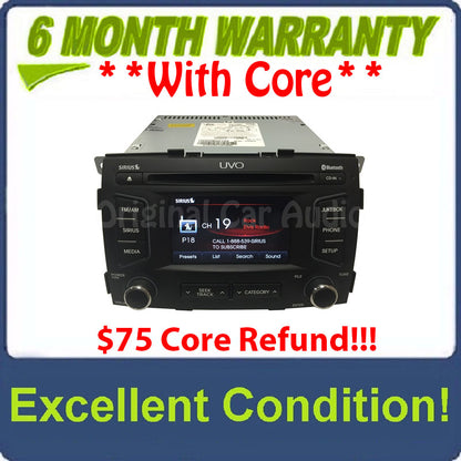 2012 2013 Kia Sorento OEM Bluetooth Sirius MP3 Touch Screen Radio CD Player UVO