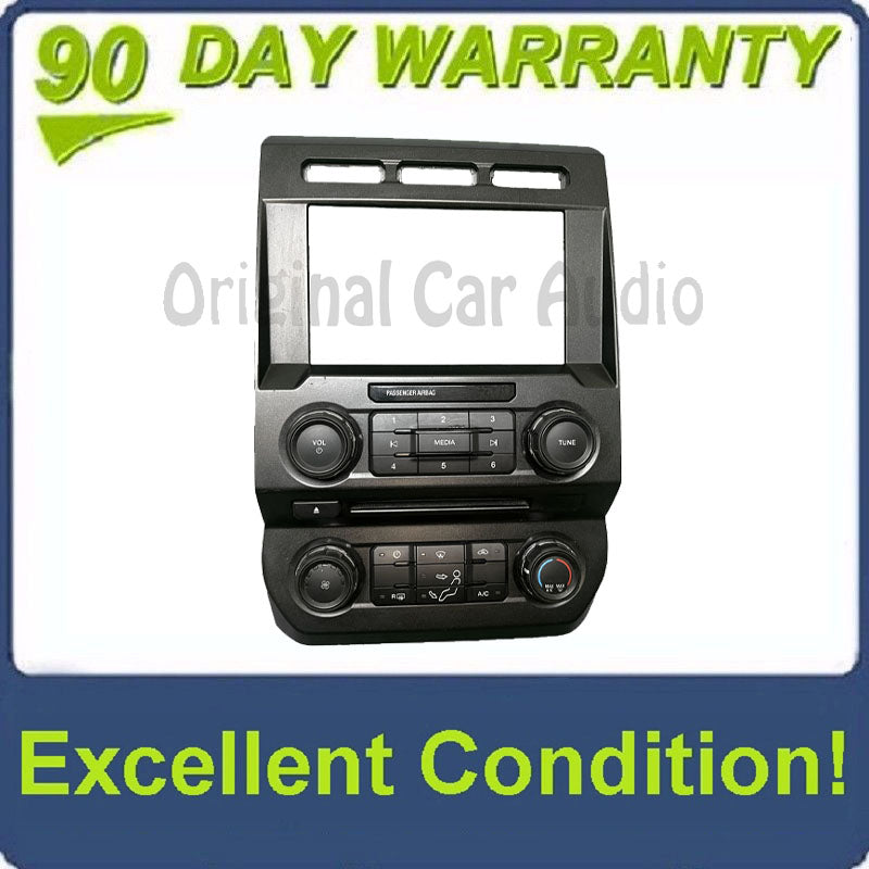 2017 - 2018 Ford F250 F350 Super Duty OEM 8" Radio Manual Climate Control Panel No Seat Options BEZEL ONLY