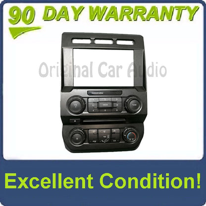 2017 - 2018 Ford F250 F350 Super Duty OEM 8" Radio Manual Climate Control Panel No Seat Options BEZEL ONLY