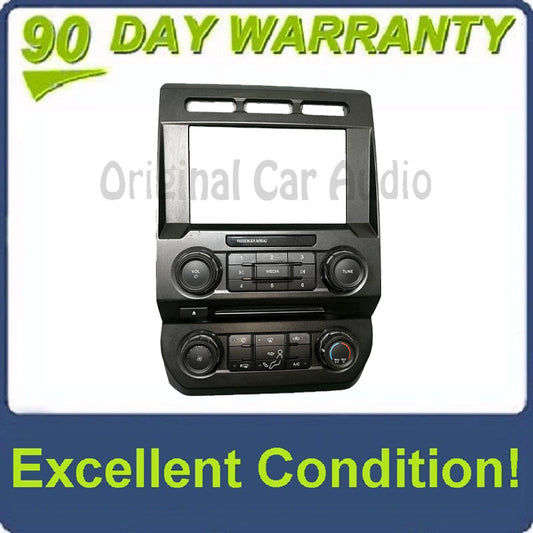 2017 - 2018 Ford F250 F350 Super Duty OEM 8" Radio Manual Climate Control Panel No Seat Options BEZEL ONLY