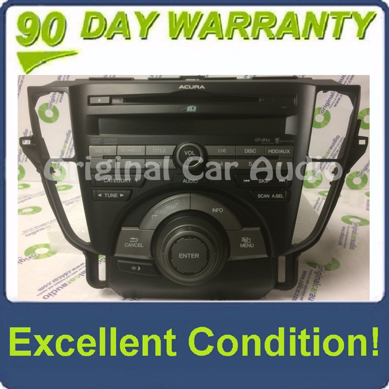 2009 - 2011 Acura TL OEM Navigation Gracenote AM FM CD Player Receiver NO Climate Buttons 3BB0, 3PB0
