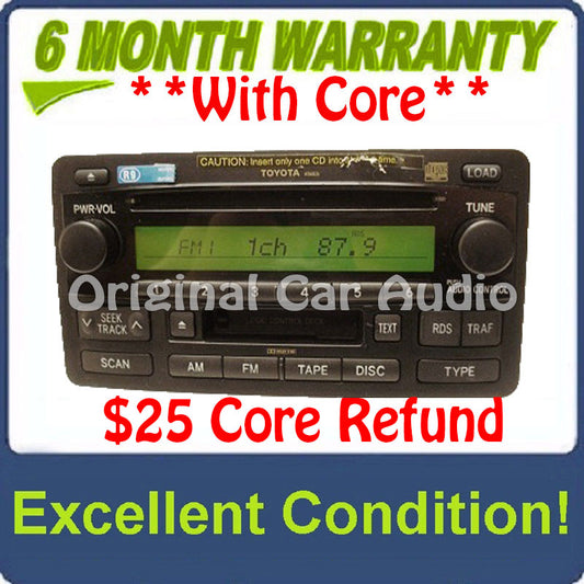 Toyota Tundra JBL Radio Tape 6 CD Changer 86120-0C090 2003 - 2004