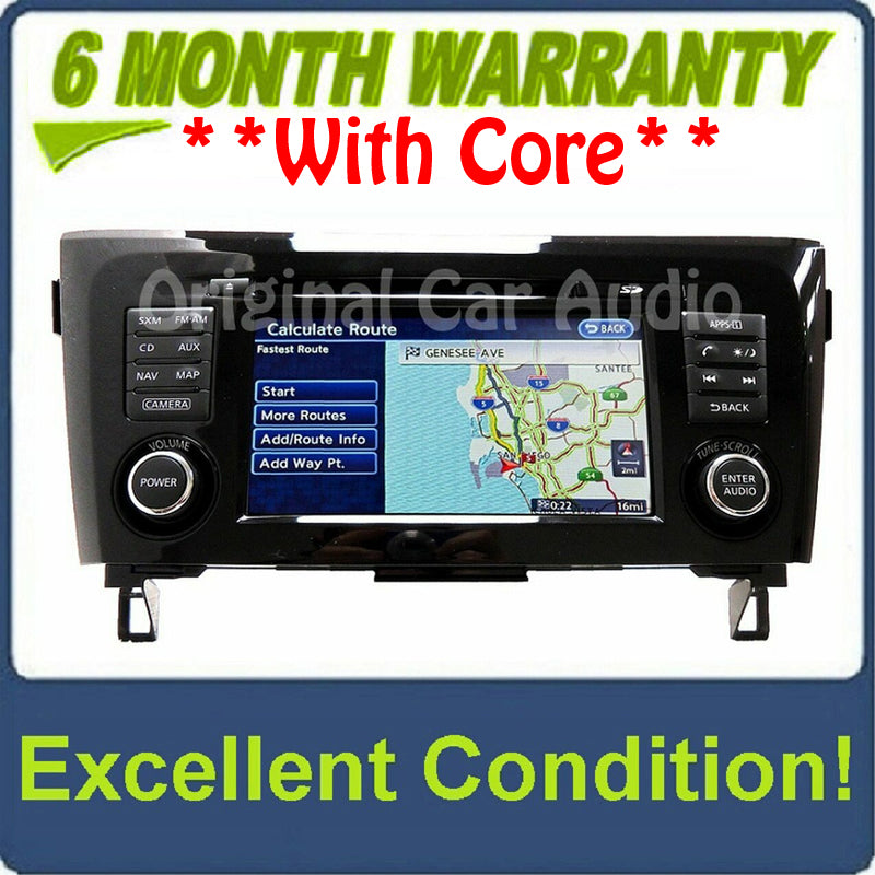 2016 - 2018 NISSAN Rogue OEM Navigation AM FM XM Radio CD Player Receiver