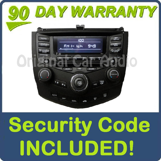 2004 - 2007 Honda Accord Radio and 6 CD  Changer 7BK1