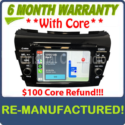 Reman 2015 2016 Nissan Murano OEM Navigation AM FM Radio CD Player Receiver