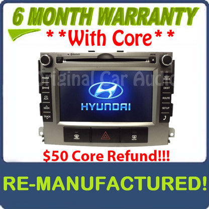 REMAN 2010 - 2012 Hyundai Santa Fe Radio MP3 CD Player XM Satellite Bluetooth