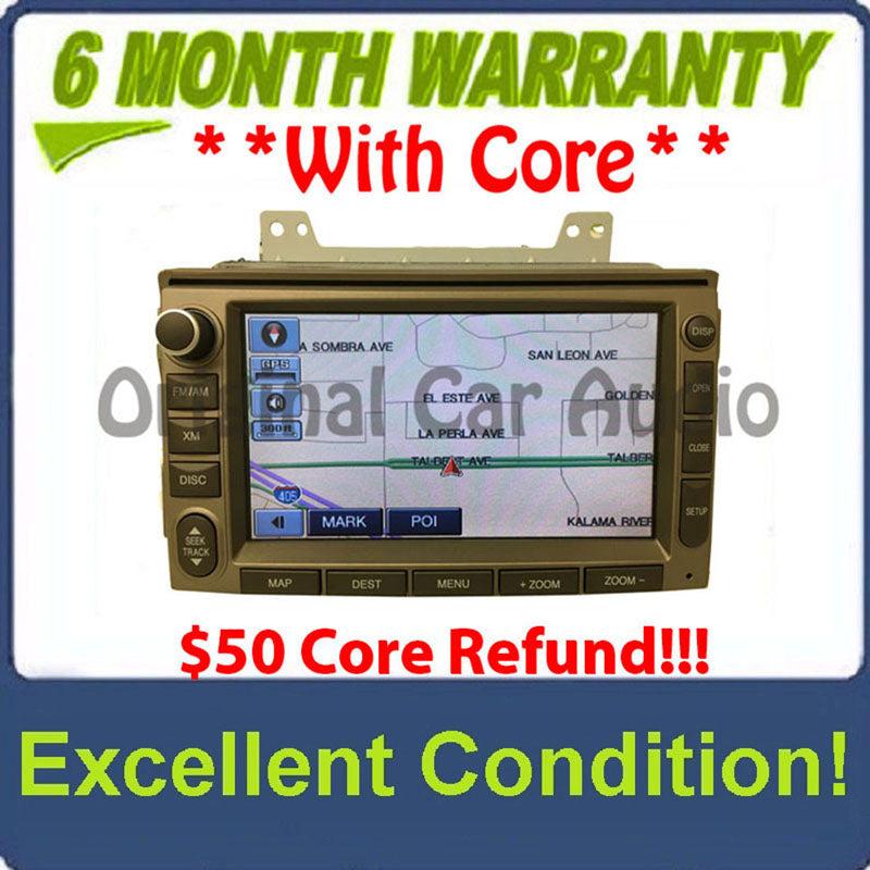 2006 - 2011 Hyundai Azera Veracruz OEM LG Navigation CD MP3 SAT Radio Beige