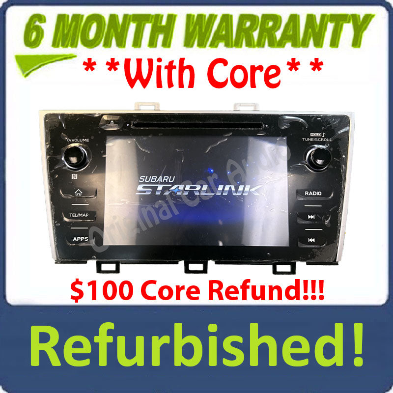 Refurbished 2019 Subaru Legacy Outback OEM Starlink Multimedia CD XM Radio Receiver w/ CARPLAY Non-Navigation