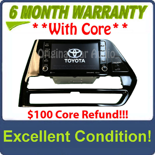 2020-2022 Toyota Highlander OEM AM FM Navigation Radio Display and Receiver W/ Bezel
