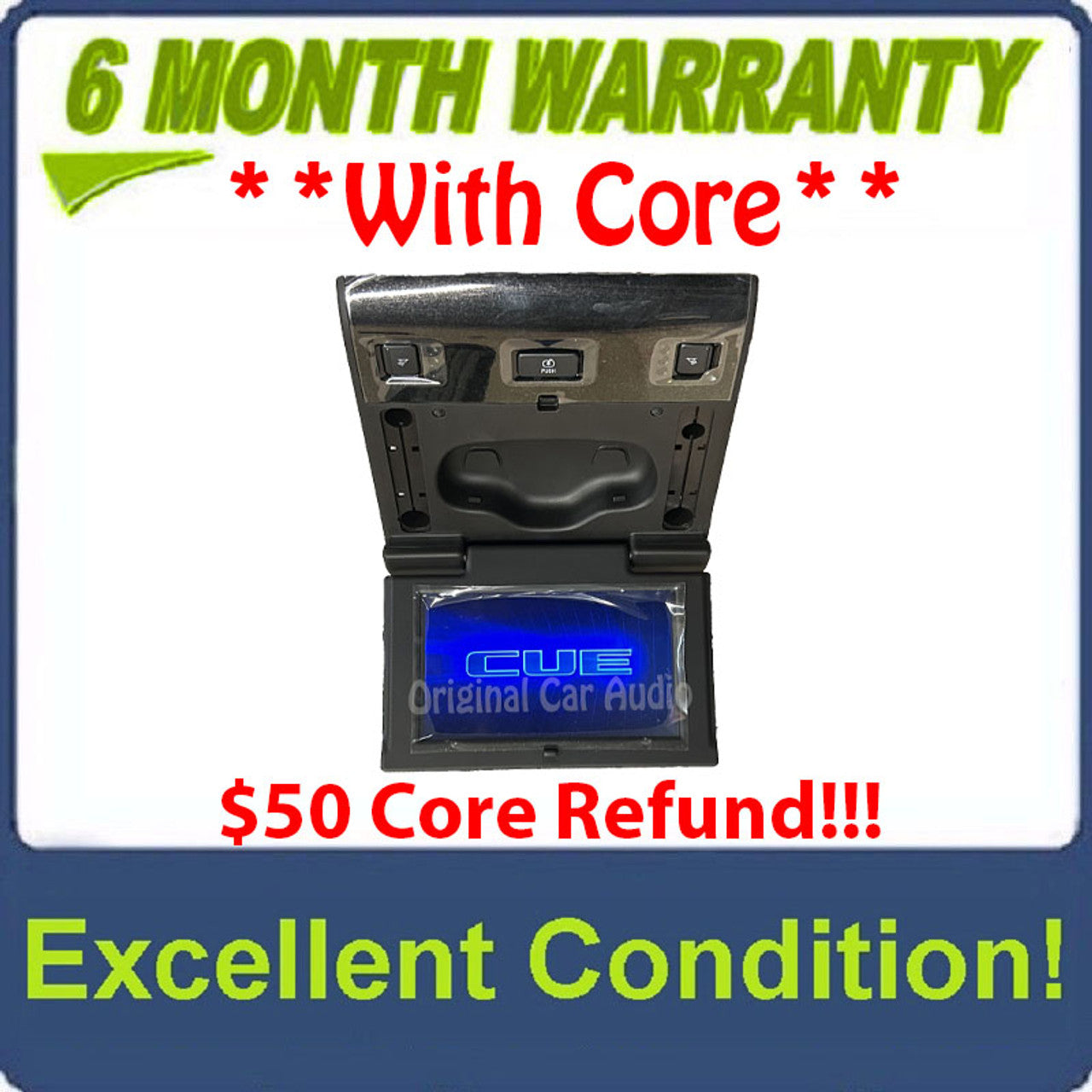 2015 - 2020 GM Chevy Chevrolet Cadillac 3rd Row Overhead DVD Display Screen