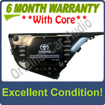 2018 - 2020 Toyota Camry OEM Navigation GPS JBL 8" Touchscreen Display Gracenote Entune AM FM HD Radio