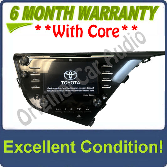 2018 - 2020 Toyota Camry OEM Navigation GPS JBL 8" Touchscreen Display Gracenote Entune AM FM HD Radio