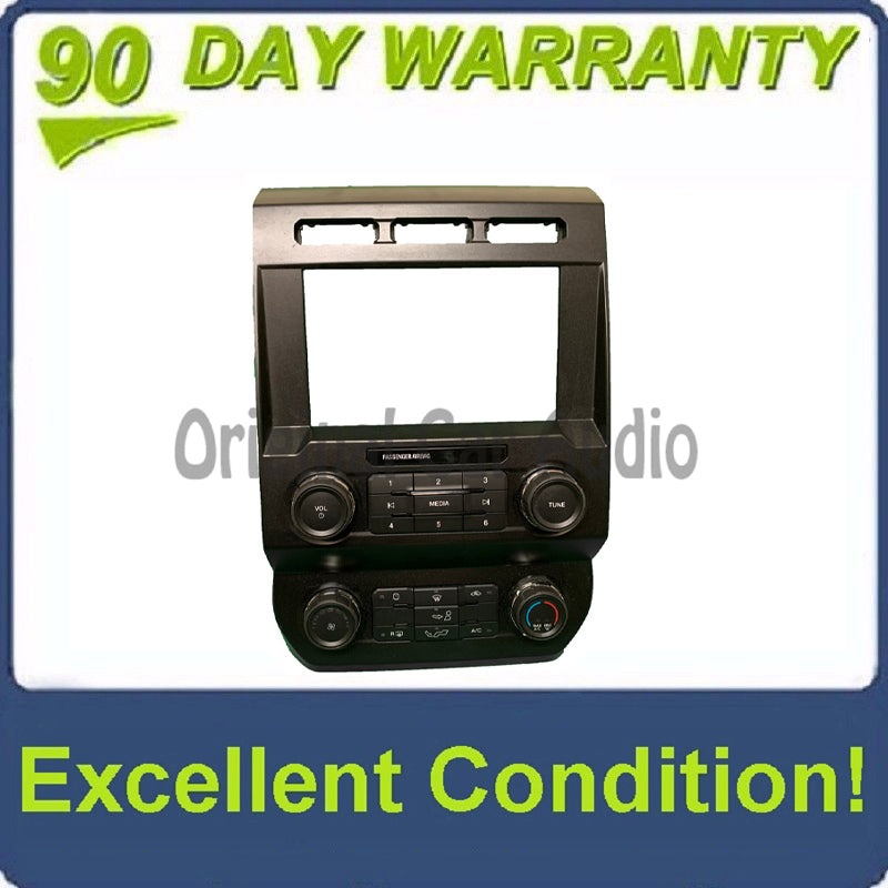 2019 - 2020 Ford F150 OEM 8" Display Radio Single Zone Manual Climate Control Panel Bezel W/ Rear Defrost