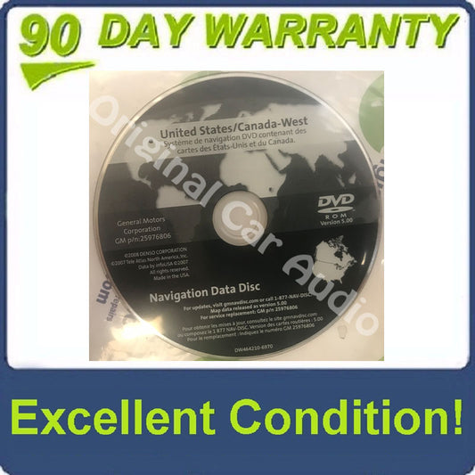GM Satellite Navigation System GPS DVD Drive Disc 25976806 Version 5.0