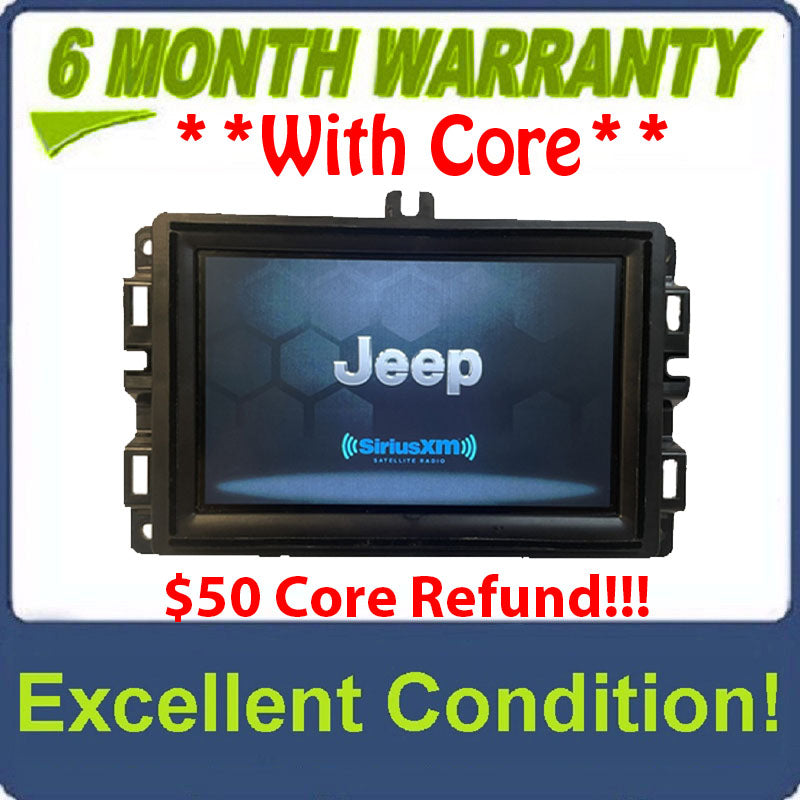 2018 - 2019 Jeep Renegade OEM AM FM XM 7" VP2 Touch Screen Radio Display