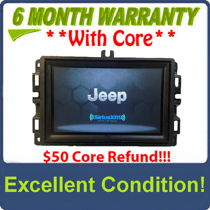2018 - 2019 Jeep Renegade OEM AM FM XM 7" VP2 Touch Screen Radio Display