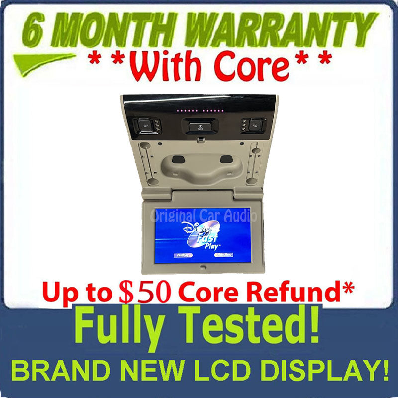 Reman 2017 - 2020 Chevrolet Chevy GMC Cadillac OEM Rear Seat Entertainment DVD Display Monitor SHALE BLEMISHED