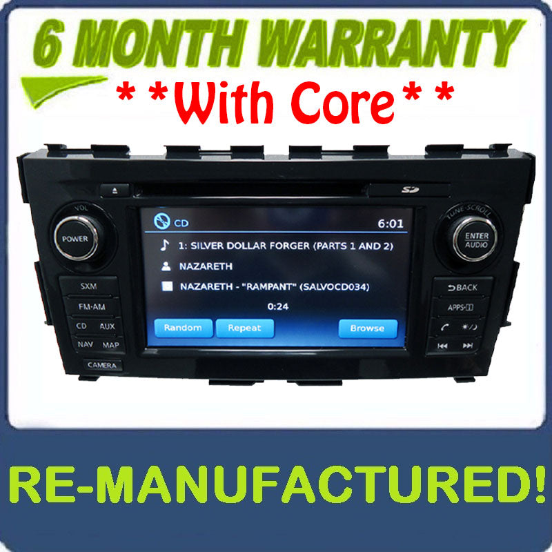 Reman 2014 2015 Nissan ALTIMA OEM Navigation NissanConnect XM Radio AUX MP3 CD Player
