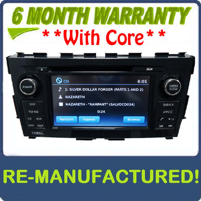 Reman 2014 2015 Nissan ALTIMA OEM Navigation NissanConnect XM Radio AUX MP3 CD Player