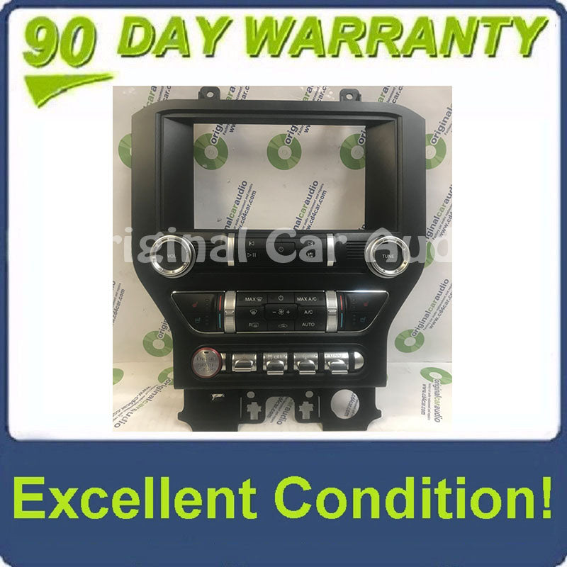 2019 - 2020 Ford Mustang OEM 8" Radio Touch Screen Display Dual Zone Climate Control Panel Heated and Cooled Seats BEZEL ONLY