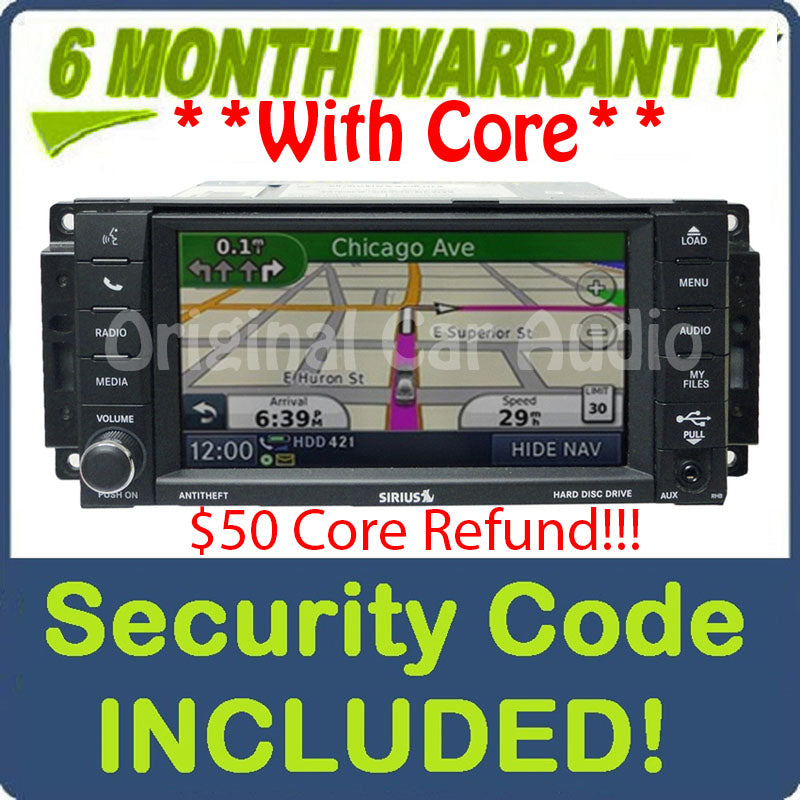 2007 - 2020 Chrysler Dodge Jeep OEM High Speed Navigation GPS MyGig HDD CD SAT Bluetooth Radio Receiver RHB BLUE