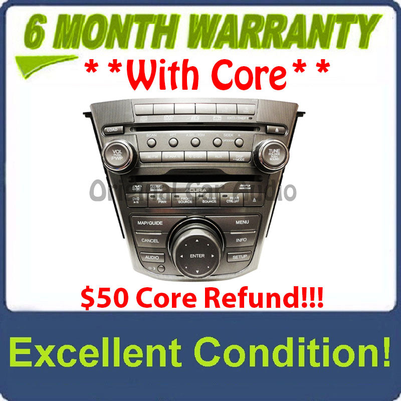 Acura navigation radio HDD DVD 6 CD changer MP3 XM 2TF0