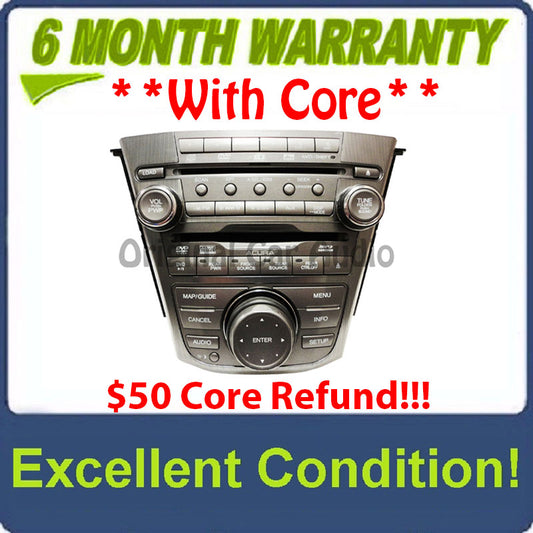 Acura navigation radio HDD DVD 6 CD changer MP3 XM 2TF0