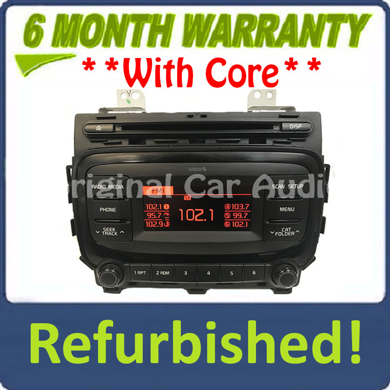 Refurbished 2017 - 2018 Kia Forte5 OEM AM FM SAT Radio CD Player Receiver NO CHROME