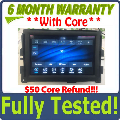 BLEMISHED 2019 - 2020 Chrysler Pacifica Voyager OEM AM FM XM Radio Display Screen VP2_7 RU NA