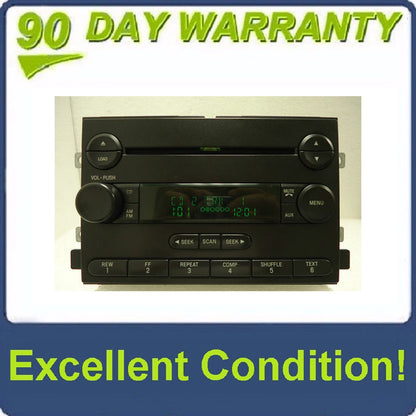2004 2005 2006 Ford F150 Fusion Mustang Freestyle Radio 6 Disc CD Player Subwoofer